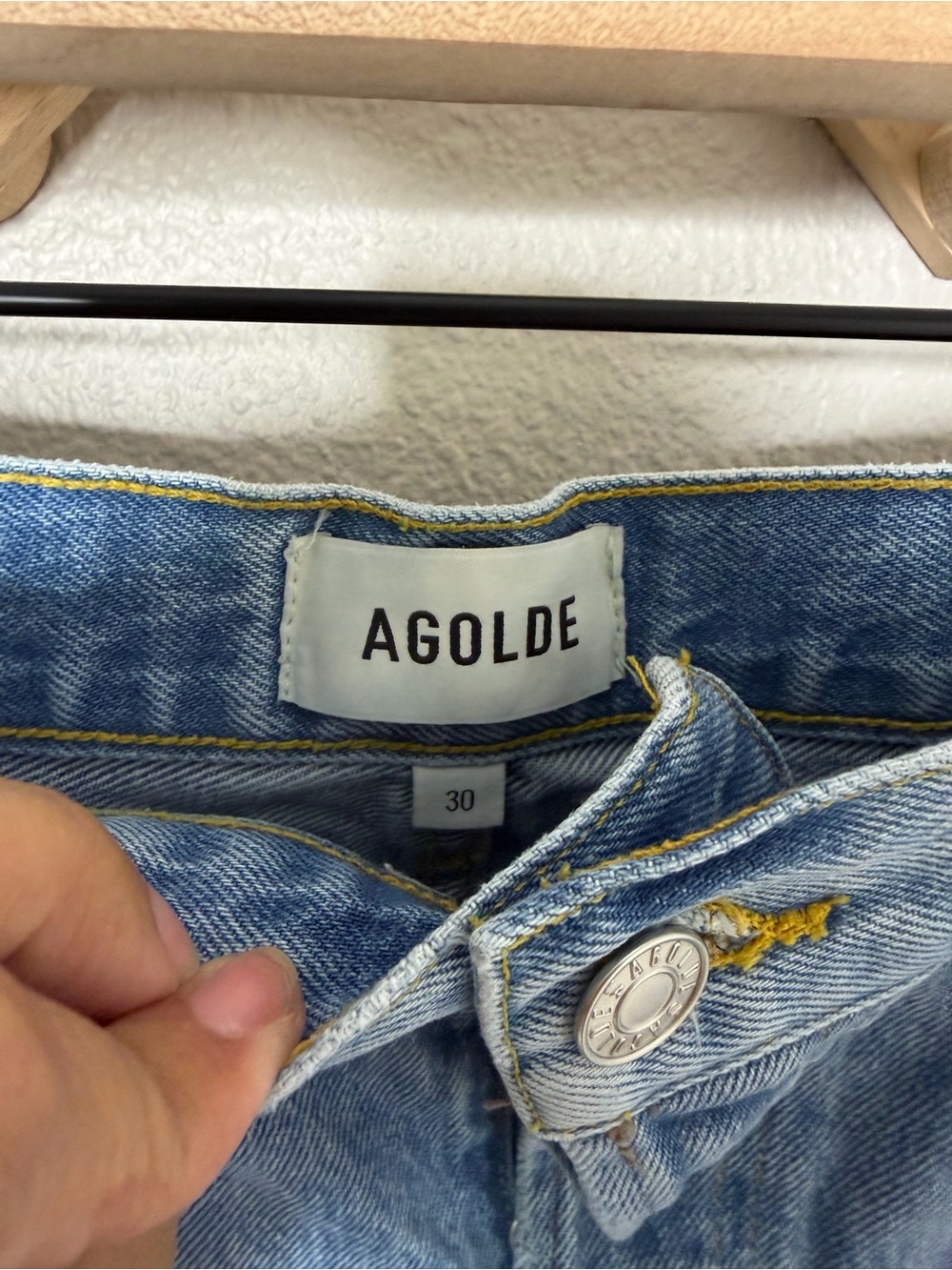 Agolde Parker Long Denim Shorts Sz 30 - Picture 4 of 8